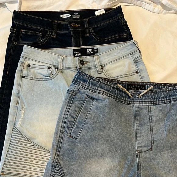 3 pairs boys denim RSQ - Picture 1 of 6